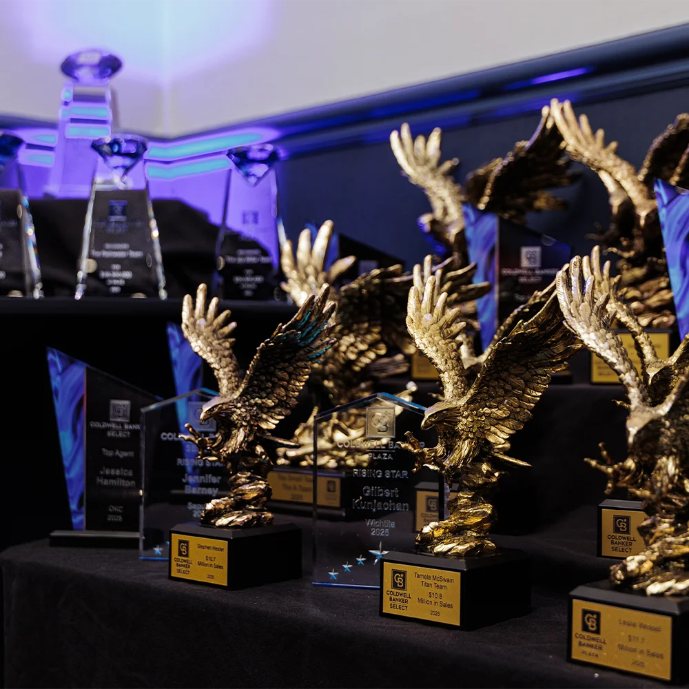 coldwell banker annual awards celebration 2025 casino night trophy table