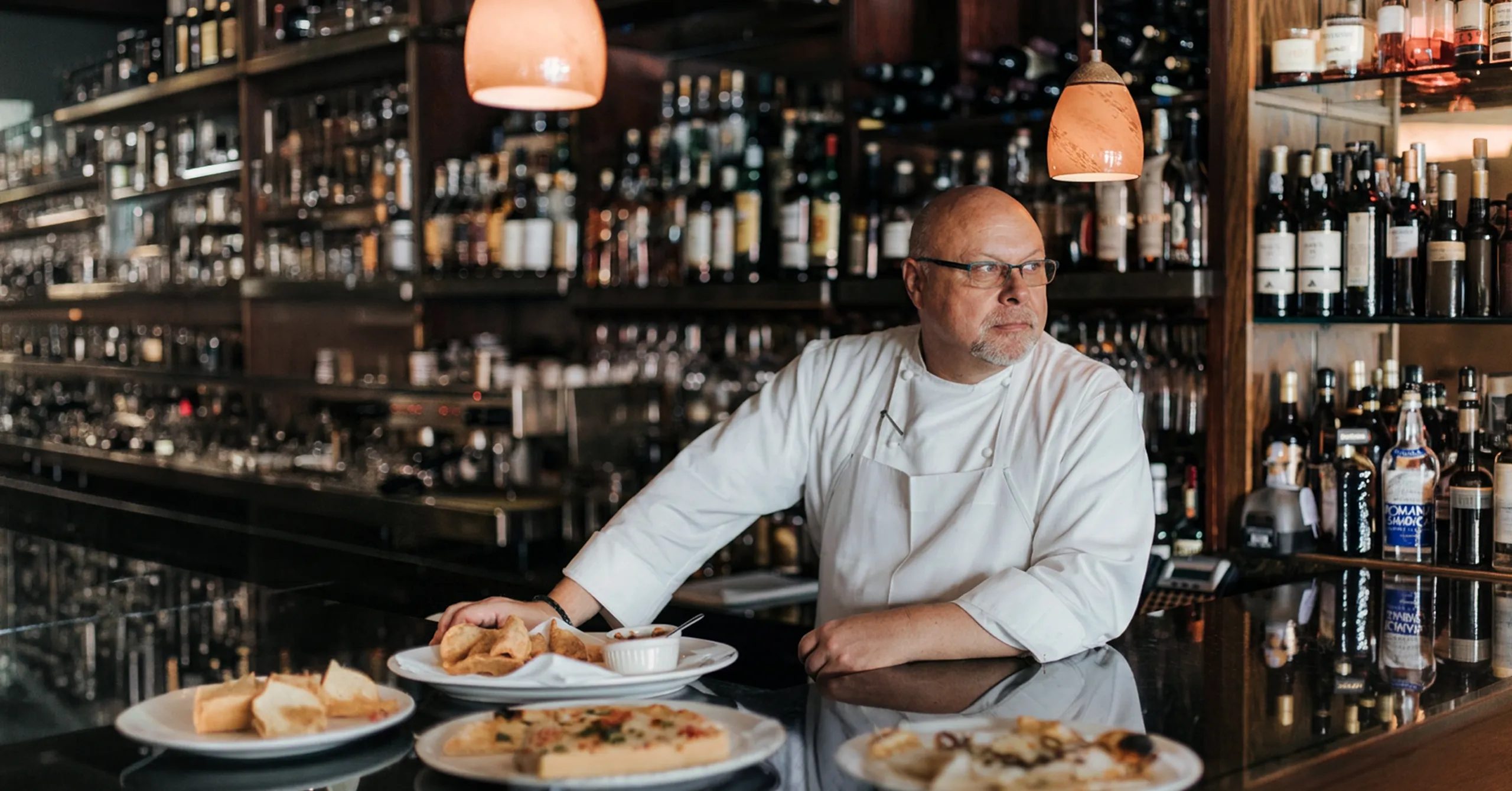Executive Chef Jan Jorgensen of Two Chefs photographed inside the Miami restaurant.