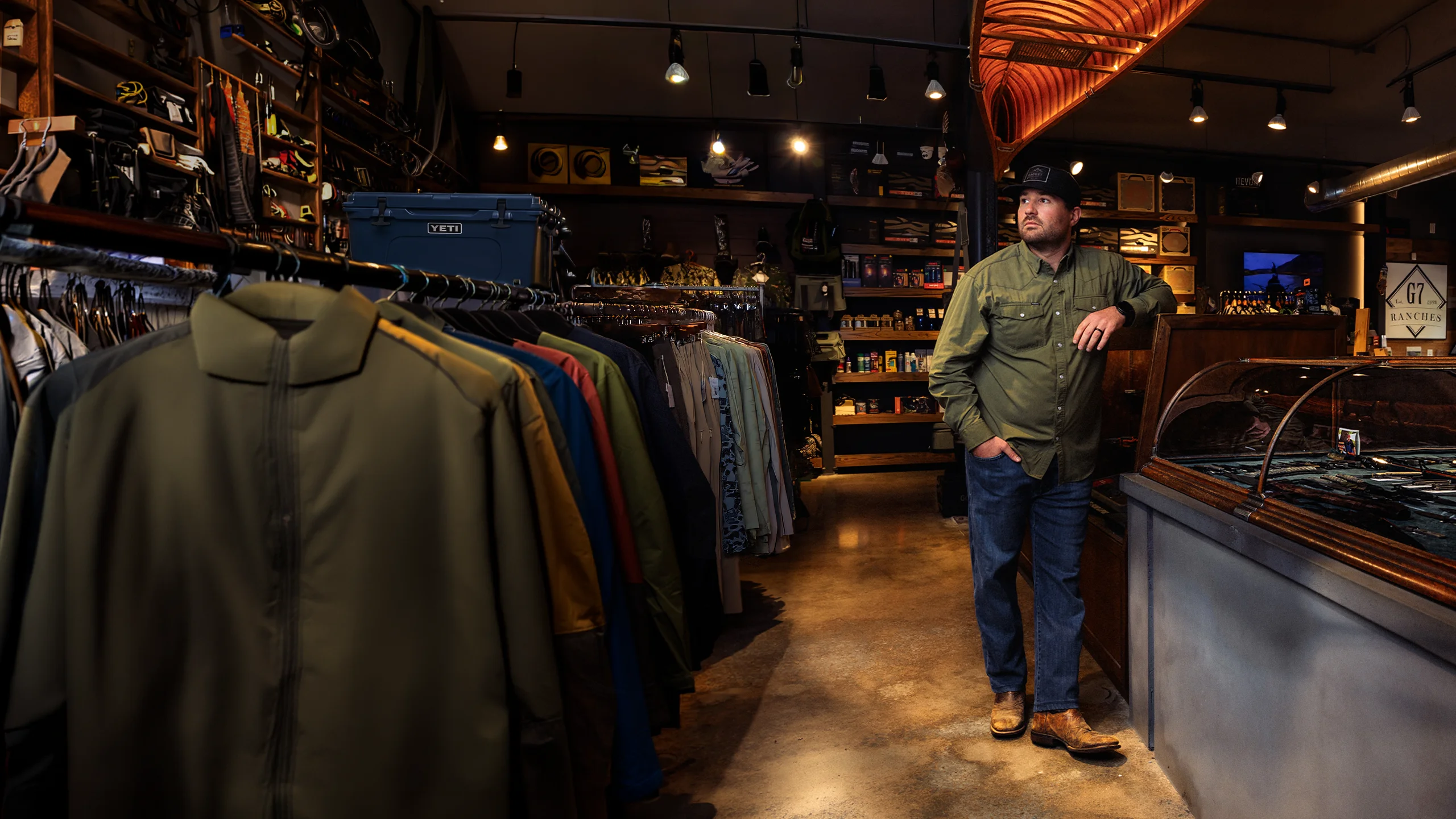 JP Hewitt photographed inside The Gadget Shop near downtown Tulsa