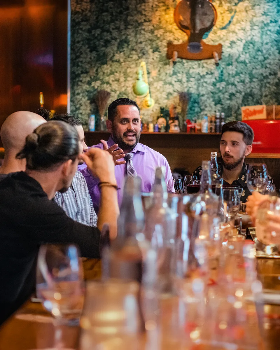 Lester Jimenez presenting Palm Bay International spirits during the Chilled 100 Round Table in Miami.